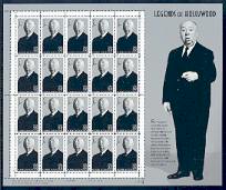Alfred Hitchcock - Mint Sheet4th in Legends of Hollywood Series United States, 1998